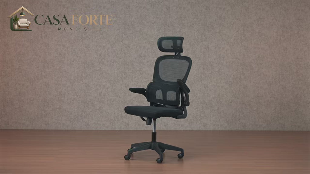 Detalhes Cadeira Ergonômica Genebra G500 Preta